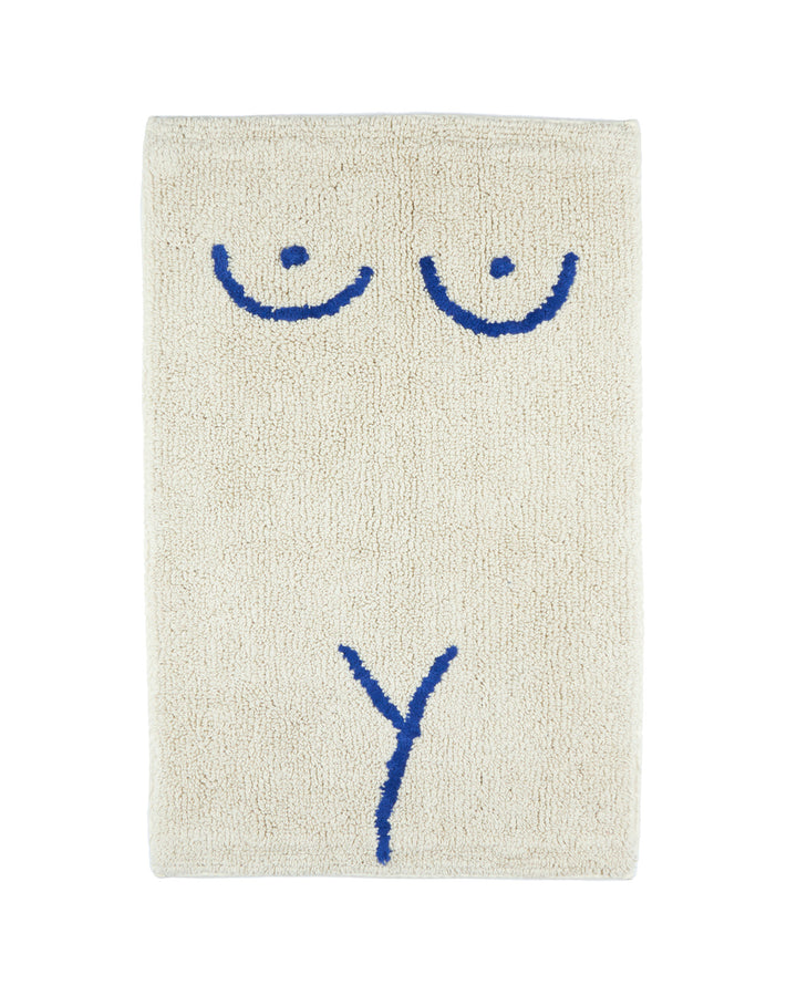 Torso Bathmat - Cream / Blue