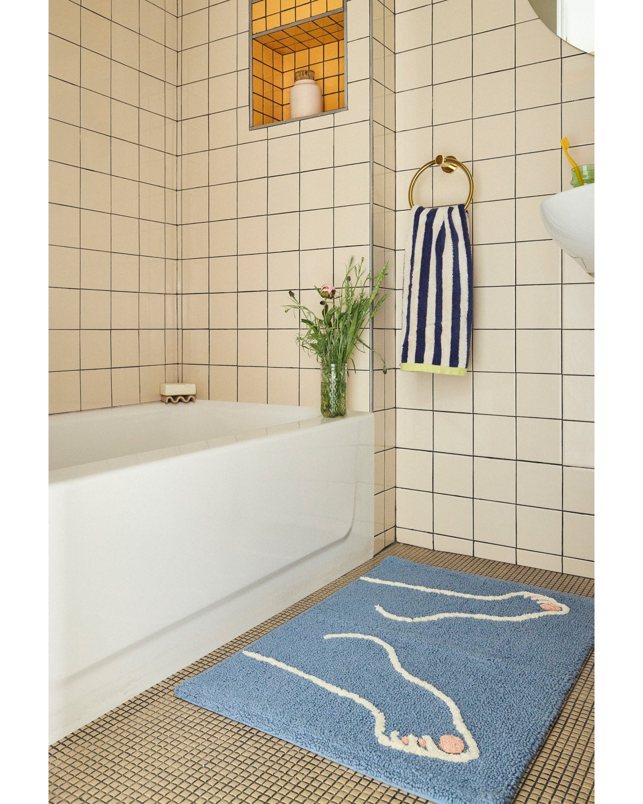 Footsie Bathmat - Blue