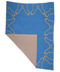 Footsie Knit Blanket - Blue