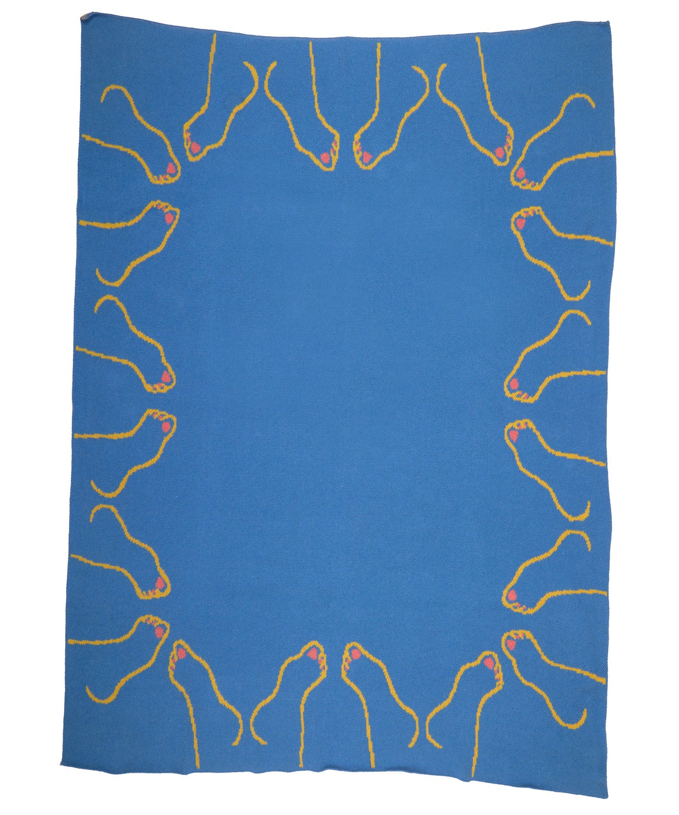 Footsie Knit Blanket - Blue