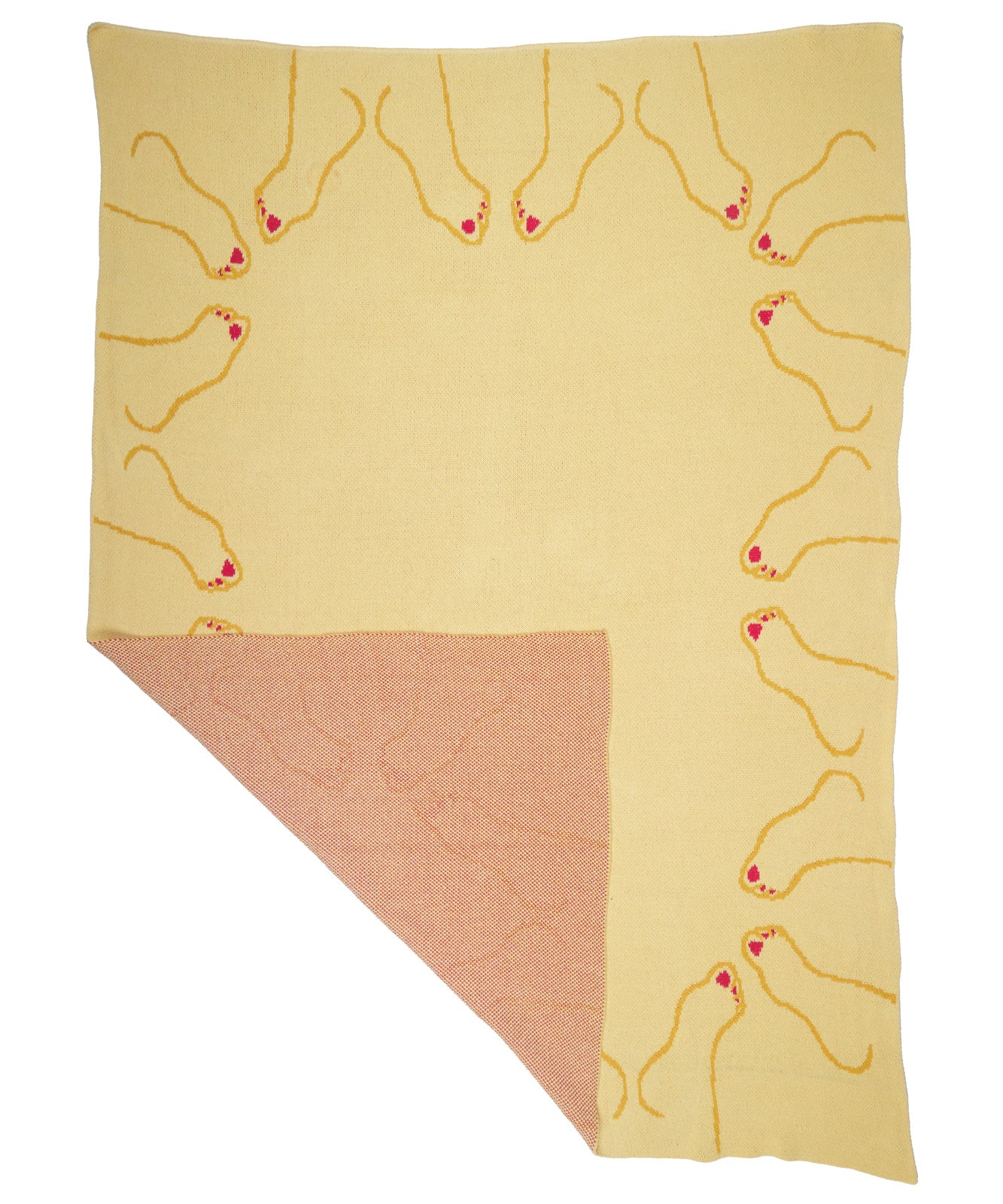 Footsie Knit Blanket - Yellow