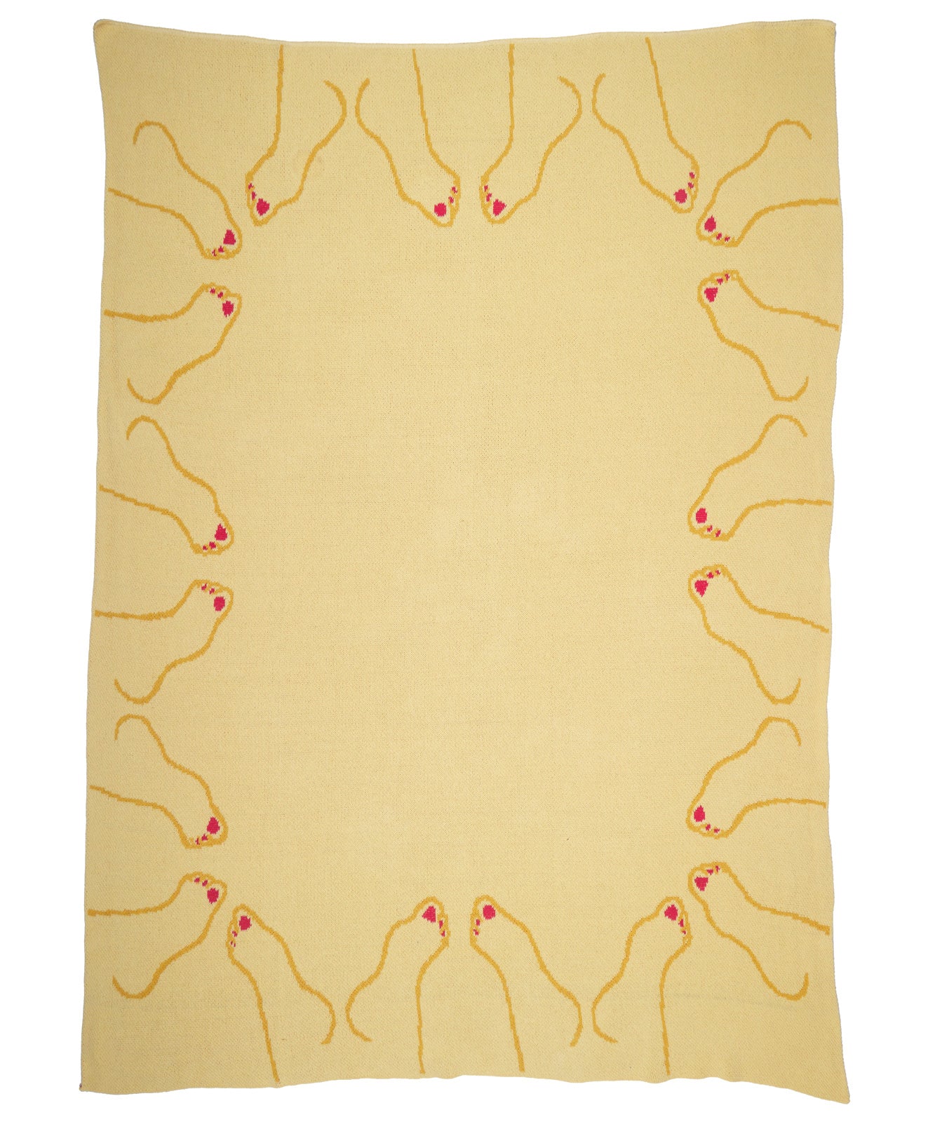 Footsie Knit Blanket - Yellow