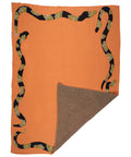 Year of the Snake Knit Blanket - Tangerine