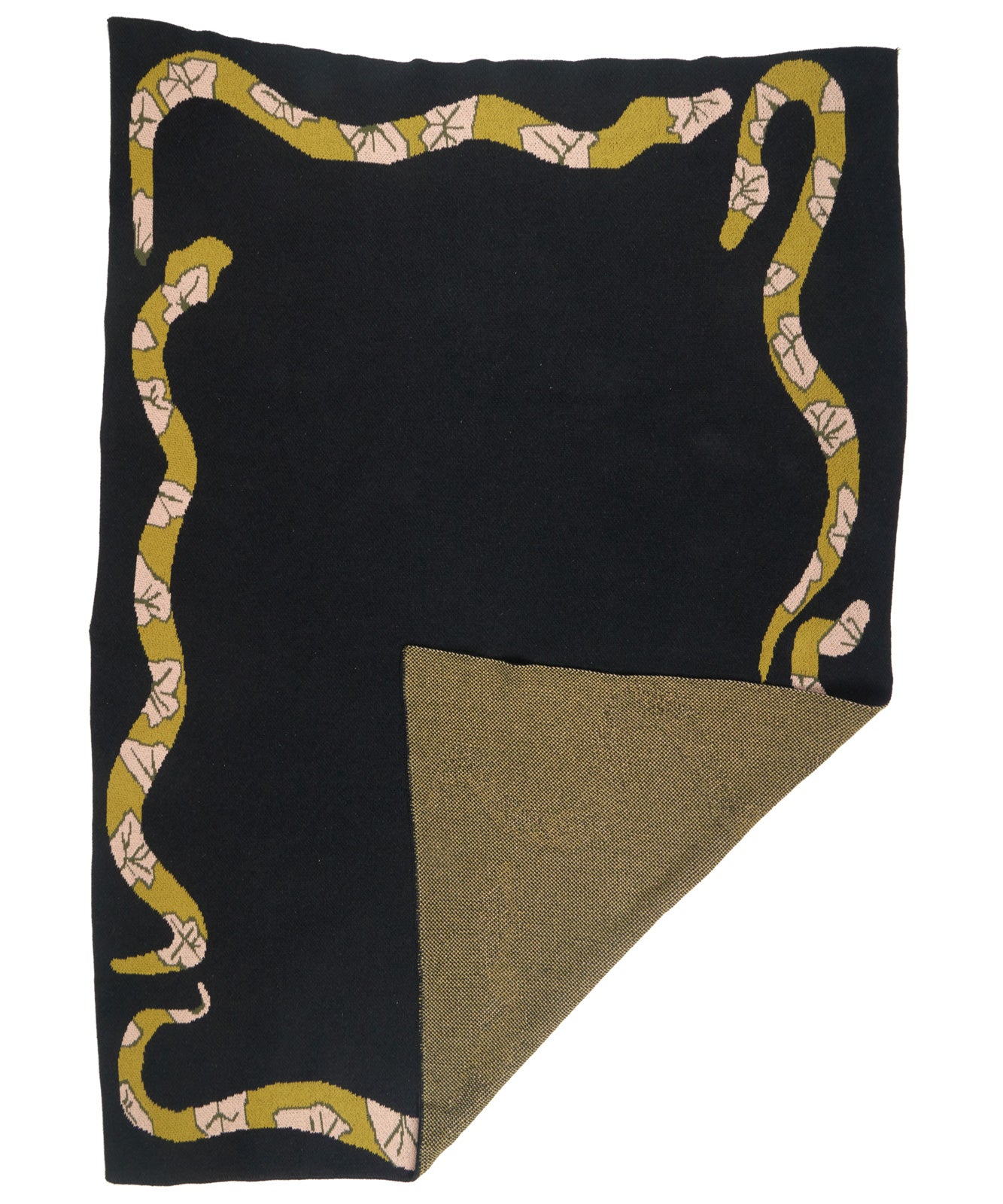 Year of the Snake Knit Blanket - Charcoal