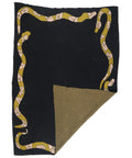 Year of the Snake Knit Blanket - Charcoal