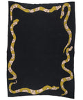 Year of the Snake Knit Blanket - Charcoal