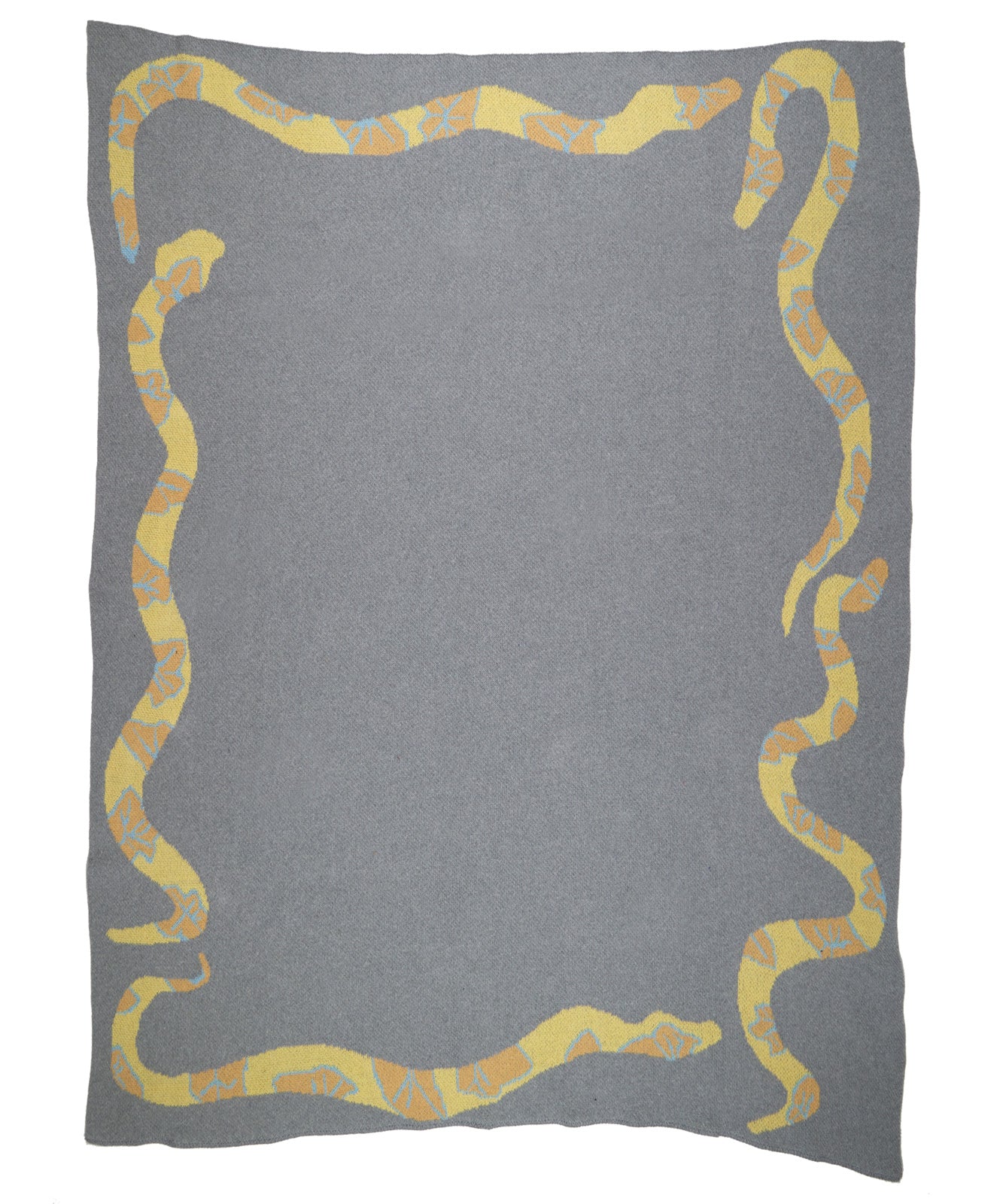 Year of the Snake Knit Blanket - Grey