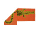 Wool Flat Weave Crocodile Runner - Tomato