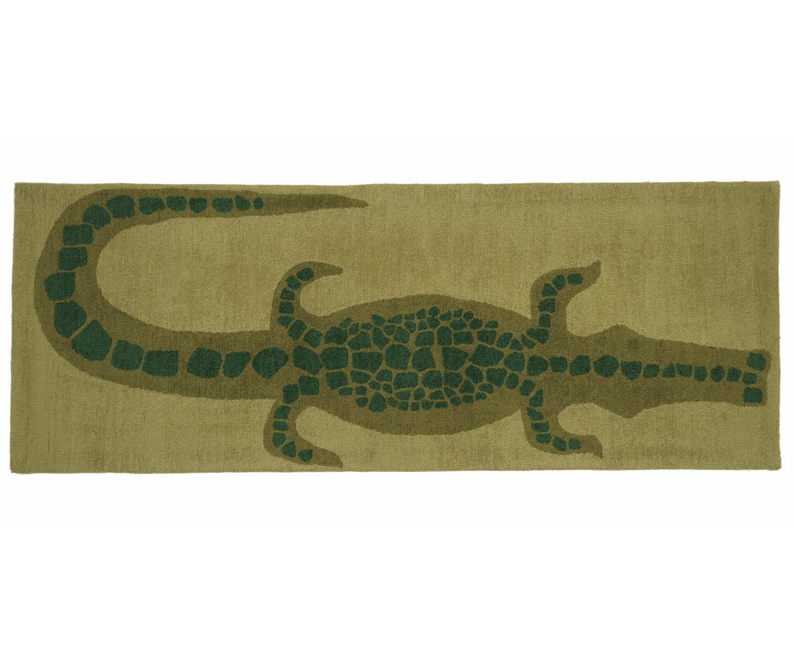 CUSTOM Wool/Nylon Crocodile Runner - Avocado