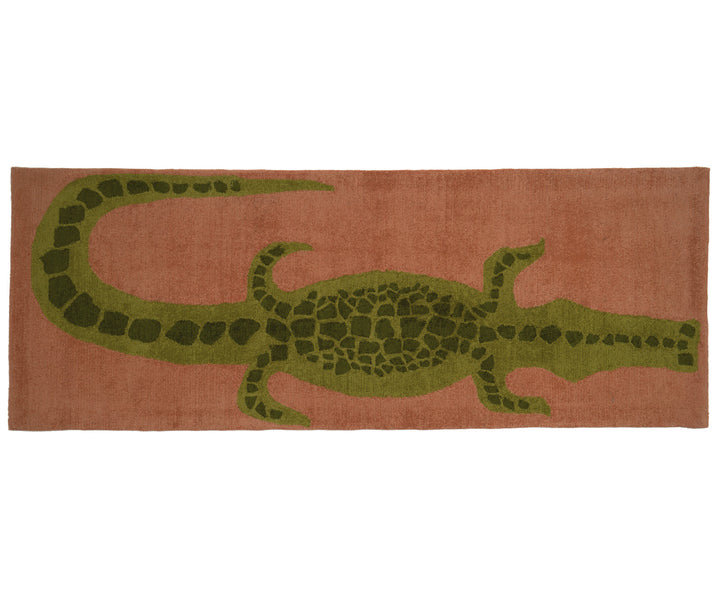 Wool Nylon Crocodile Runner - Tomato