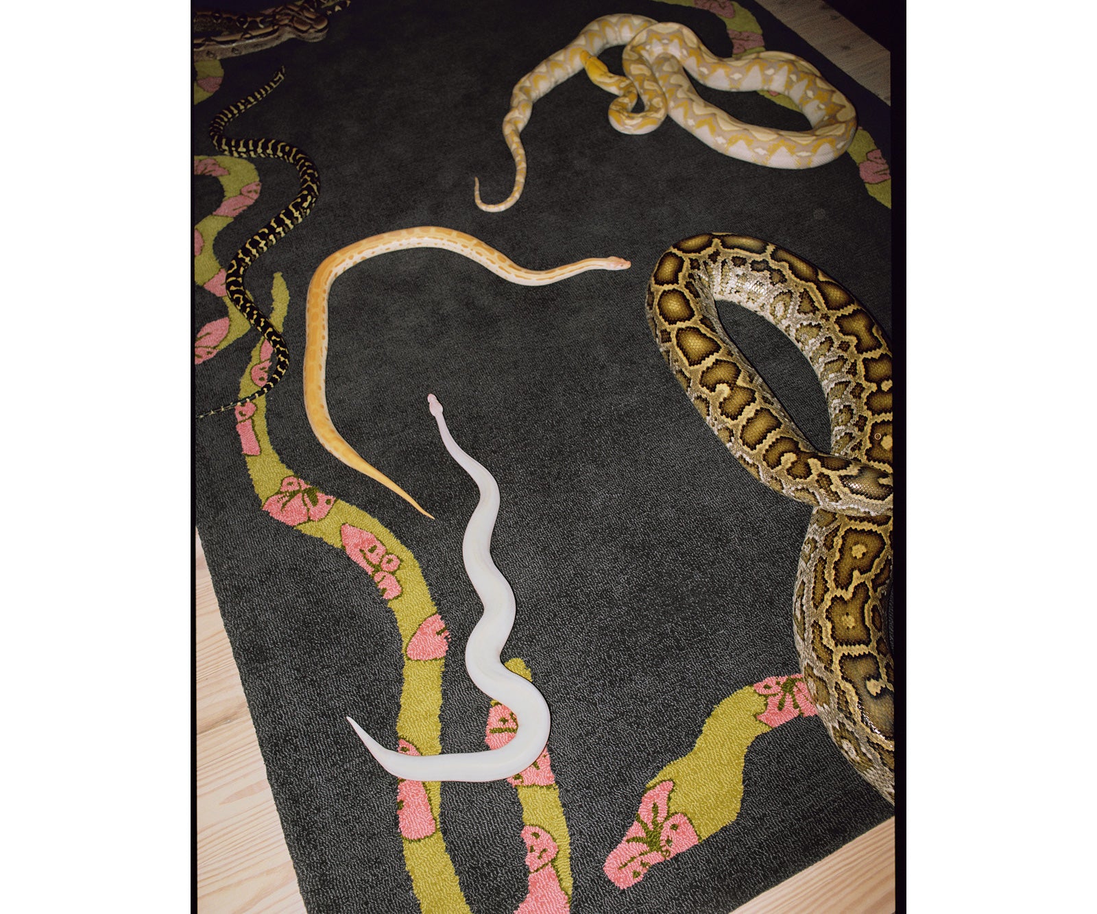 Year of the Snake Rug - Charcoal