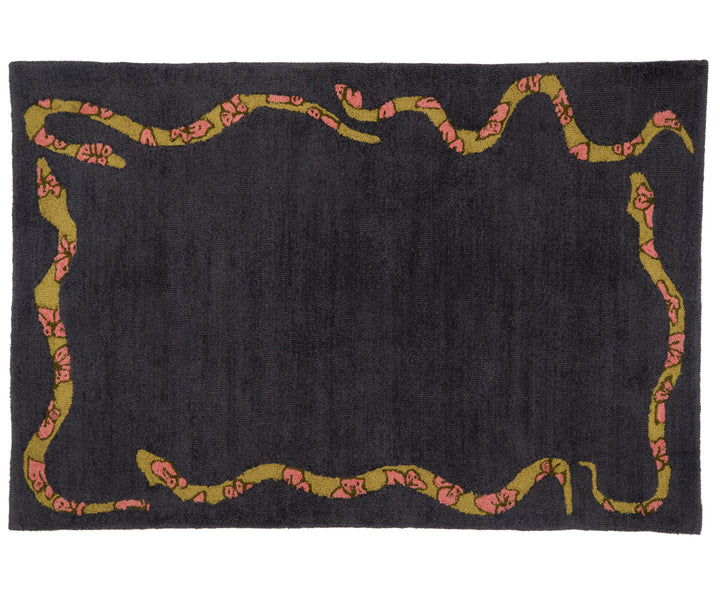 Year of the Snake Rug - Charcoal