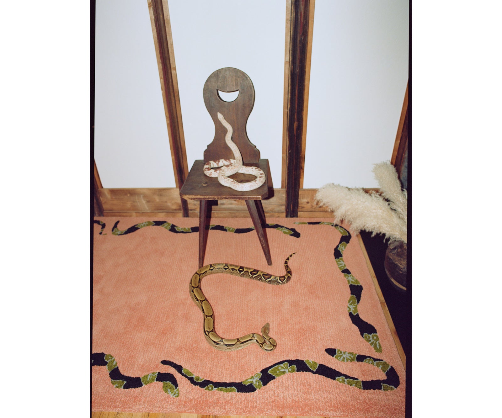 Year of the Snake Rug - Tomato