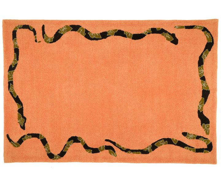 Year of the Snake Rug - Tomato