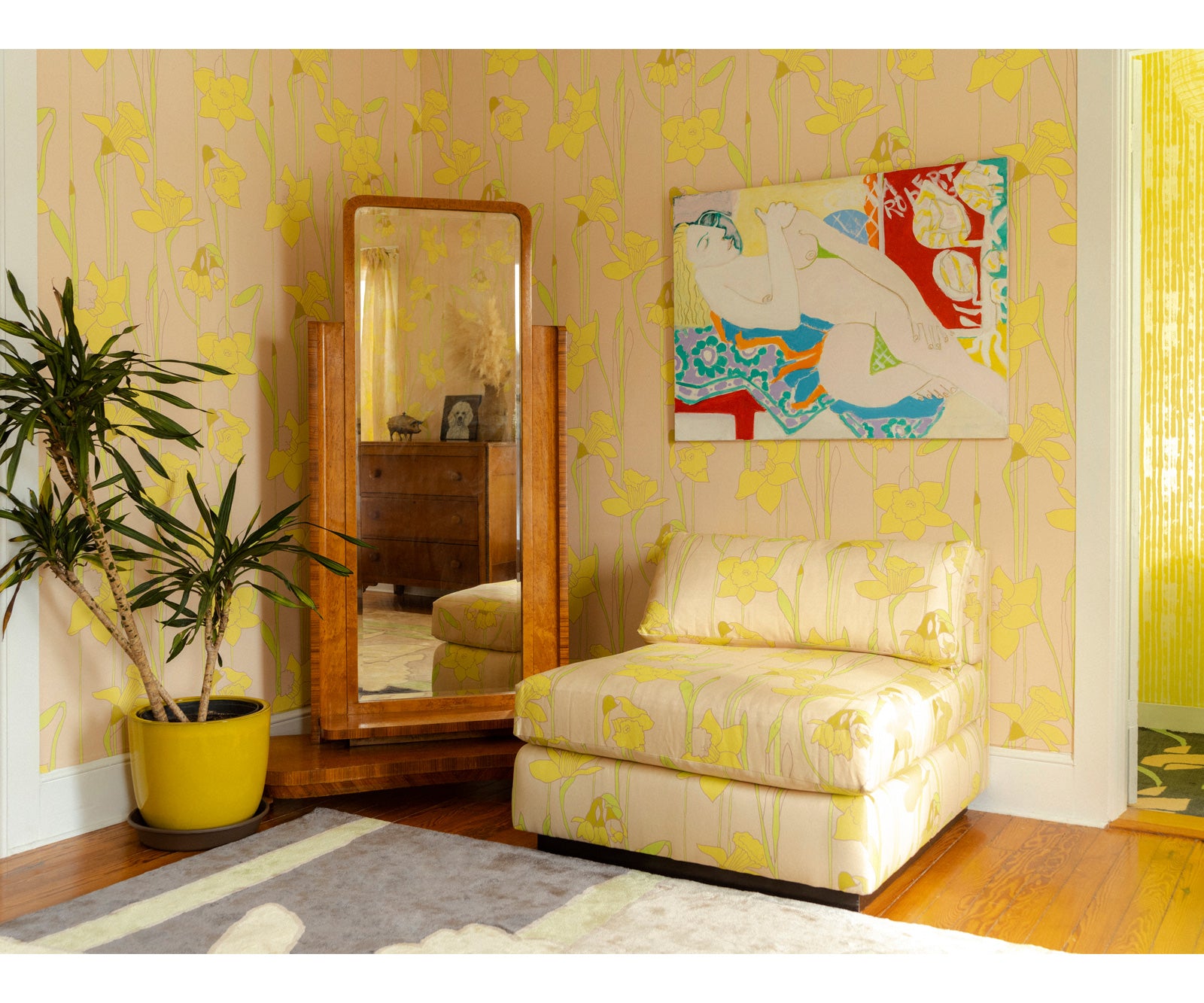 Disappearing Daffodil Upholstery